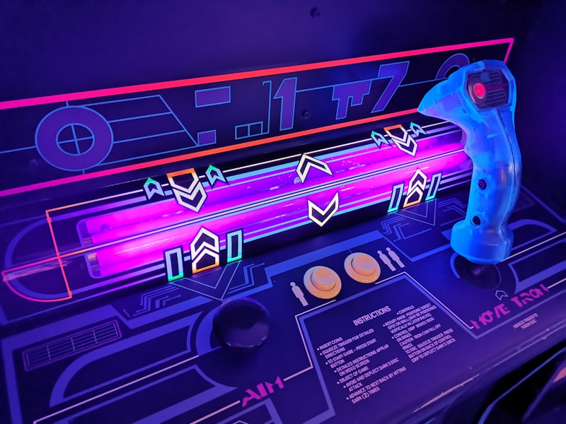 Neon-lit gaming lounge in Darlinghurst